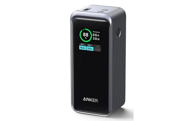 Anker Prime Power Bank, 20,000mAh 200W Portable Laptop Charger for Travel, TSA-Approved, Smart Digital Display, 2 USB-C and 1 USB-A Port, for iPhone 16/15/14 Series, Samsung, MacBook, and More Visit the Anker Store - Black